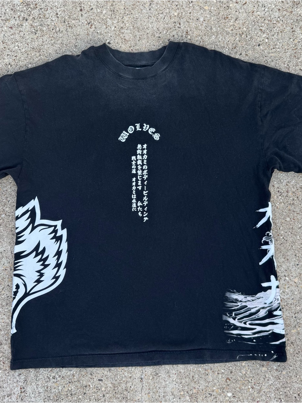Darc Sport Side By Side Wolf  Bushido Part 1 "Samurai Courage" oversized Tee- L